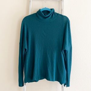 Aerie Mock Neck Emerald Top Small